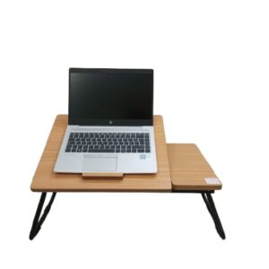 adjustable wooden & metal laptop table 6 height settings, premium quality | purely made in pakistan
